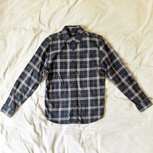 Mens Banana Republic ultra-soft flannel untucked slim fit size L